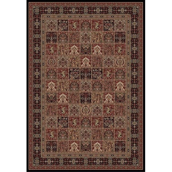 Concord Global 2 ft. 7 in. x 5 ft. Persian Classics Panel - Black 20433